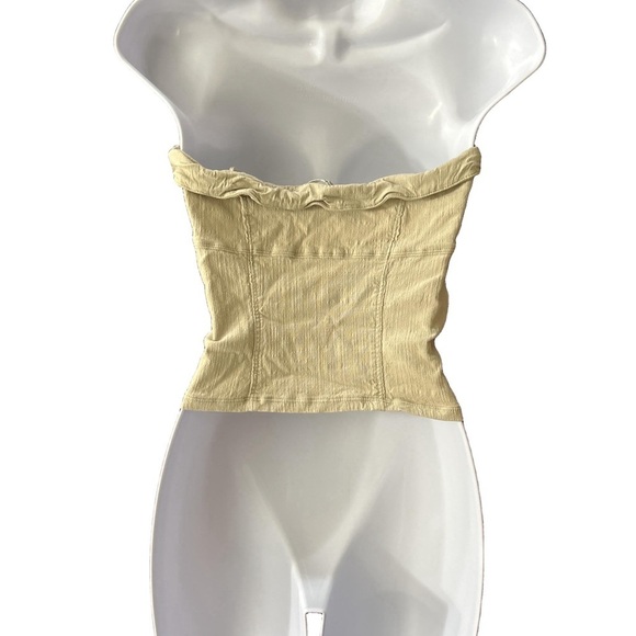 Free People tan / cream strapless top size L - Picture 2 of 6